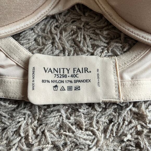 NWT! Vanity Fair Beige Full Coverage T-Shirt Bra Size 40C - Picture 6 of 6